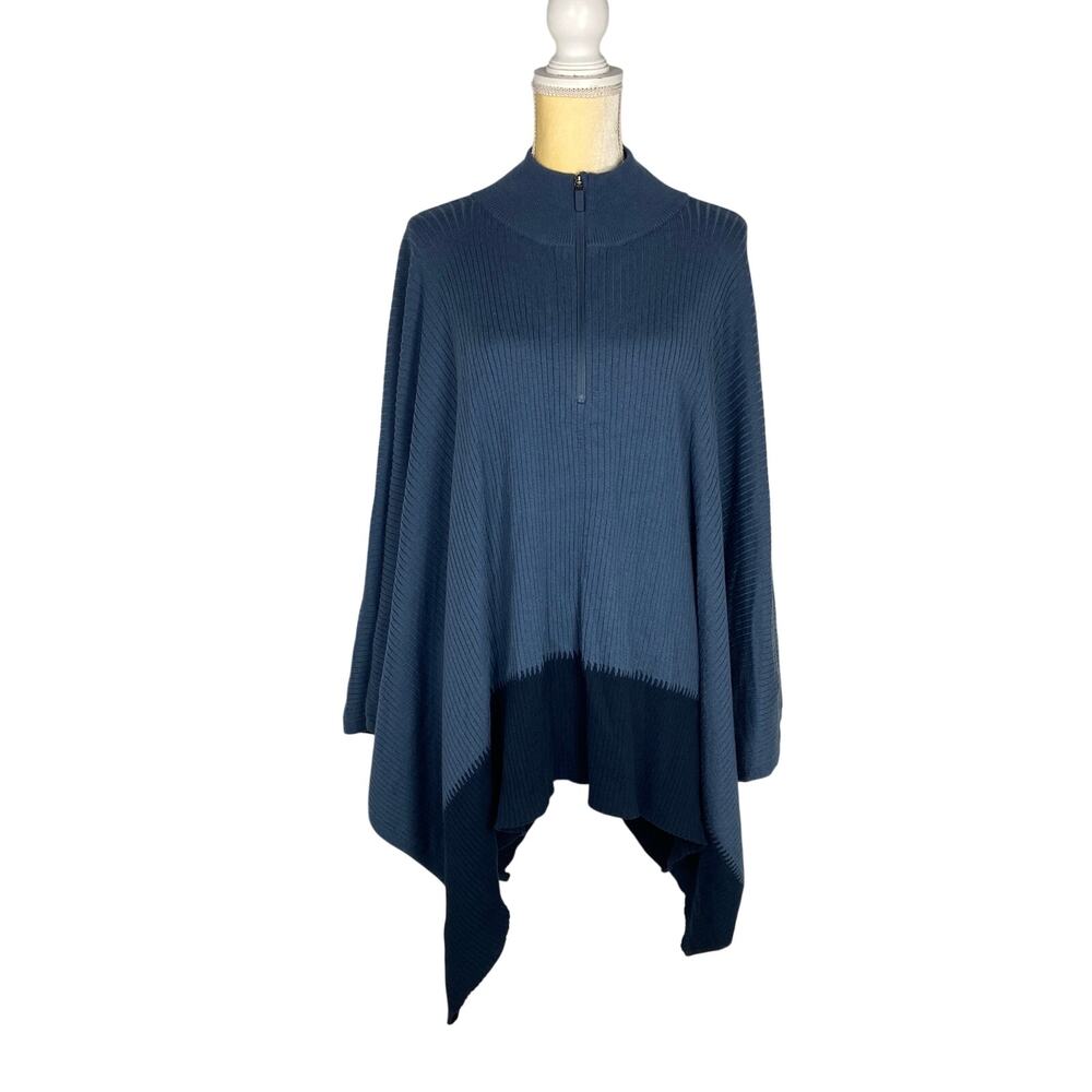 Lululemon On The Go Poncho 100% Merino Wool Blue OS/ Once Size
